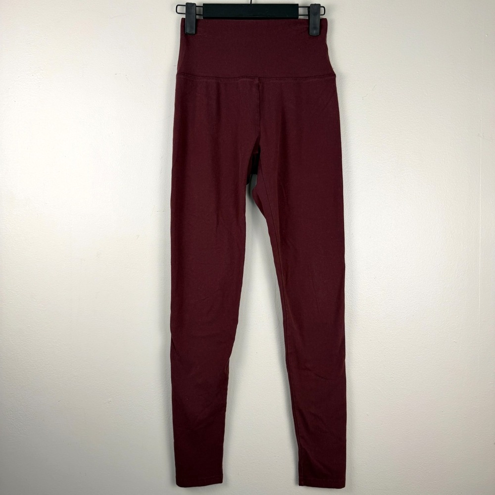 Offline By Aerie OG Leggings Women's Small Red Hi-Rise Long Inseam Yoga Pull On